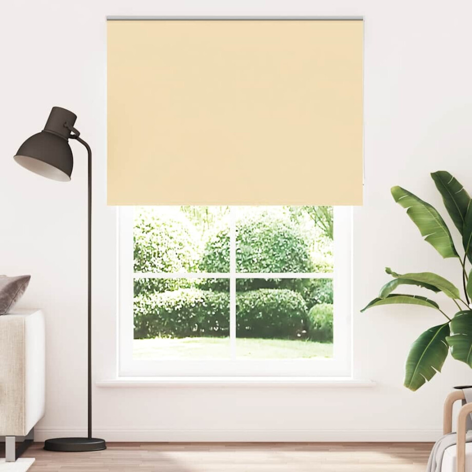 vidaXL Rolgordijn verduisterend 150x210 cm stofbreedte 146,6 cm beige afbeelding 1