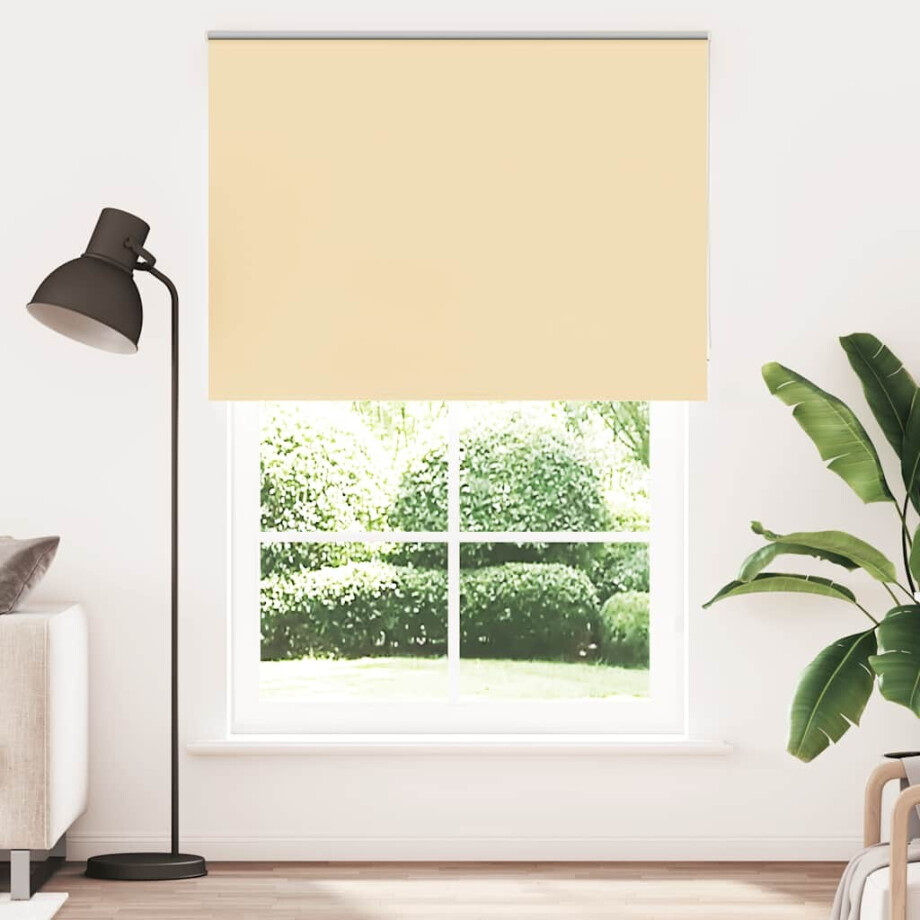 vidaXL Rolgordijn verduisterend 165x210 cm stofbreedte 161,6 cm beige afbeelding 1