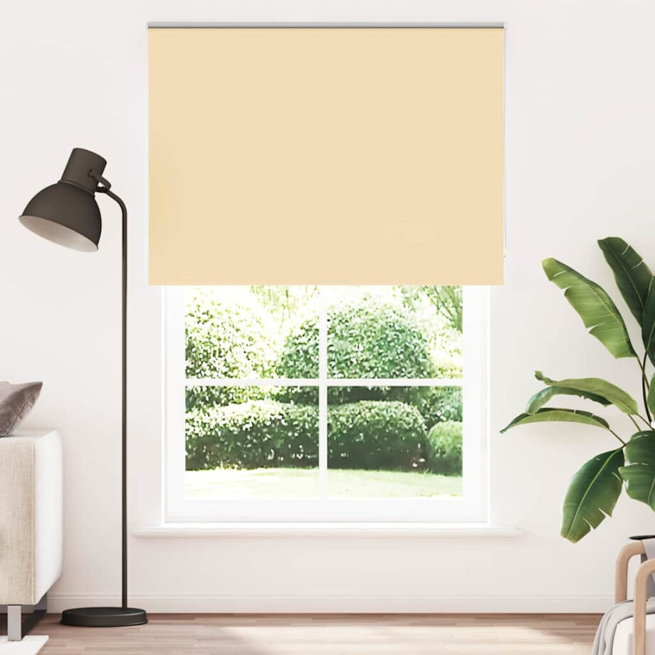 vidaXL Rolgordijn verduisterend 150x230 cm stofbreedte 146,6 cm beige afbeelding 1