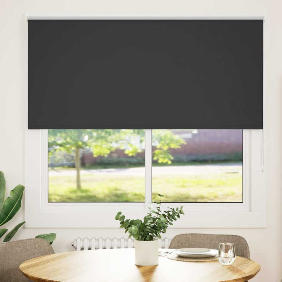 vidaXL Rolgordijn verduisterend 155x150 cm stofbreedte 151,6 cm zwart vidaXL Rolgordijn verduisterend 155x150 cm stofbreedte 151,6 cm zwart afbeelding 1