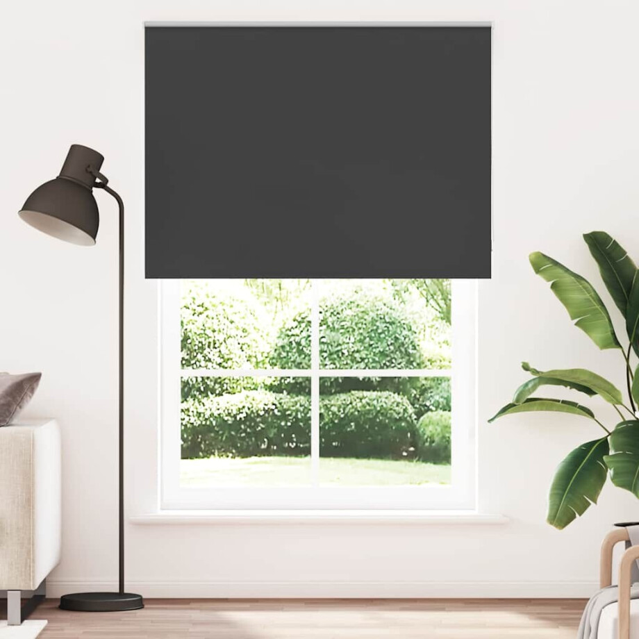 vidaXL Rolgordijn verduisterend 150x210 cm stofbreedte 146,6 cm zwart afbeelding 1