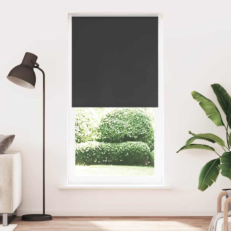 vidaXL Rolgordijn verduisterend 110x230 cm stofbreedte 105,7 cm zwart afbeelding 1