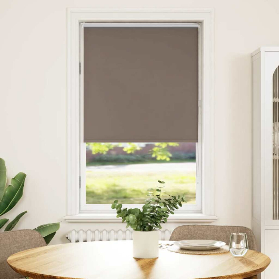 vidaXL Rolgordijn verduisterend koffie 70x130 cm stofbreedte 65,7 cm afbeelding 1