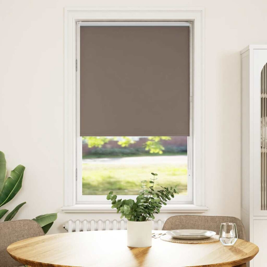 vidaXL Rolgordijn verduisterend koffie 75x130 cm stofbreedte 70,7 cm afbeelding 1