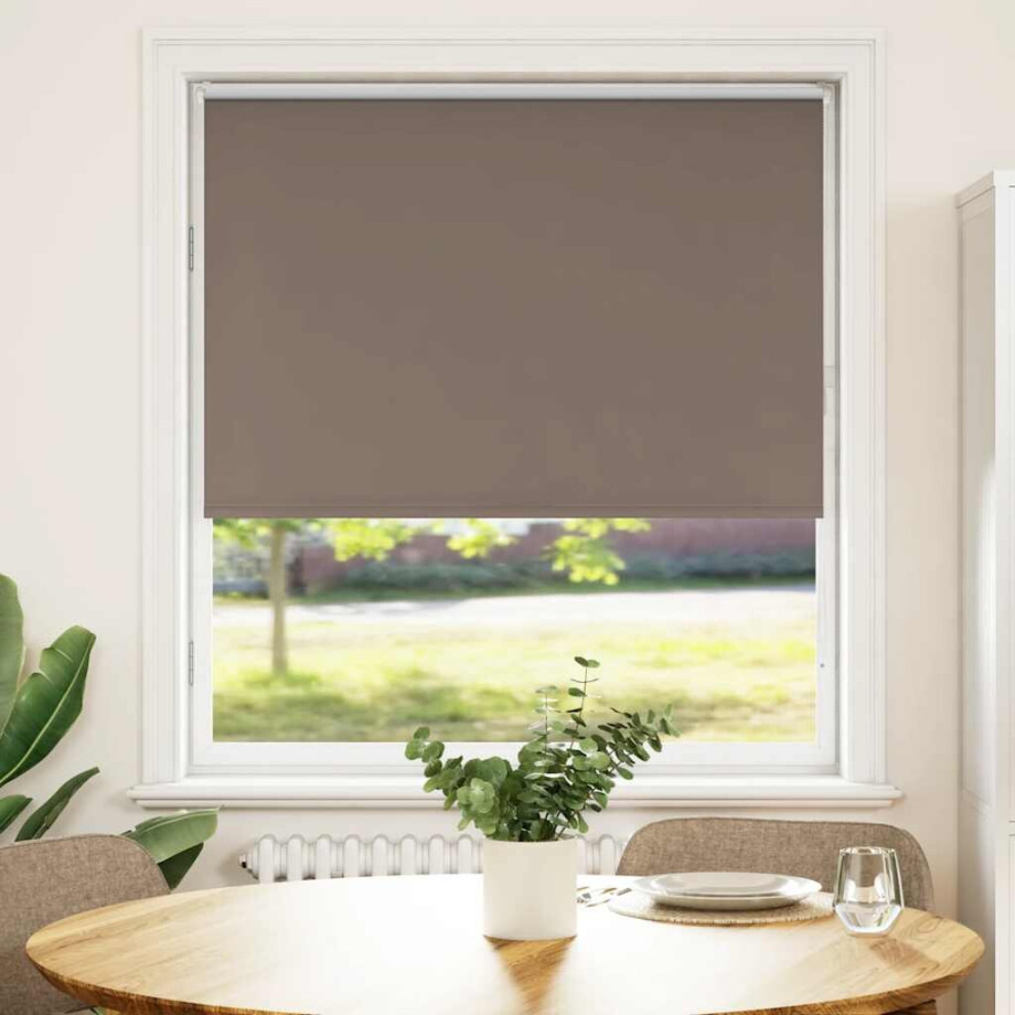 vidaXL Rolgordijn verduisterend koffie 110x150 cm stofbreedte 105,7 cm afbeelding 1