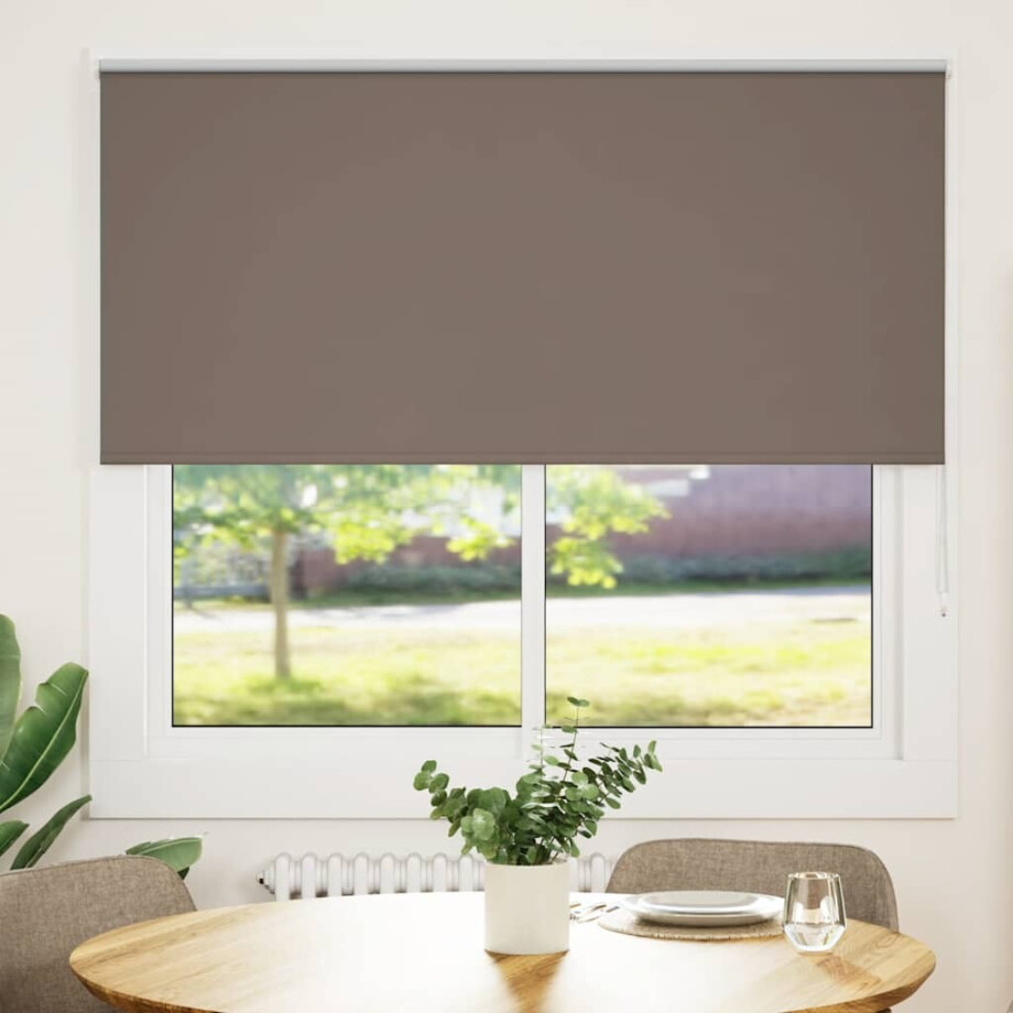 vidaXL Rolgordijn verduisterend koffie 150x150 cm stofbreedte 146,6 cm afbeelding 1