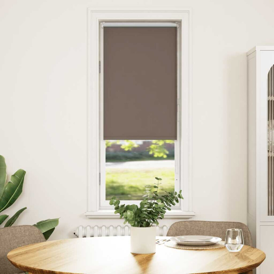 vidaXL Rolgordijn verduisterend koffie 50x175 cm stofbreedte 45,7 cm afbeelding 1
