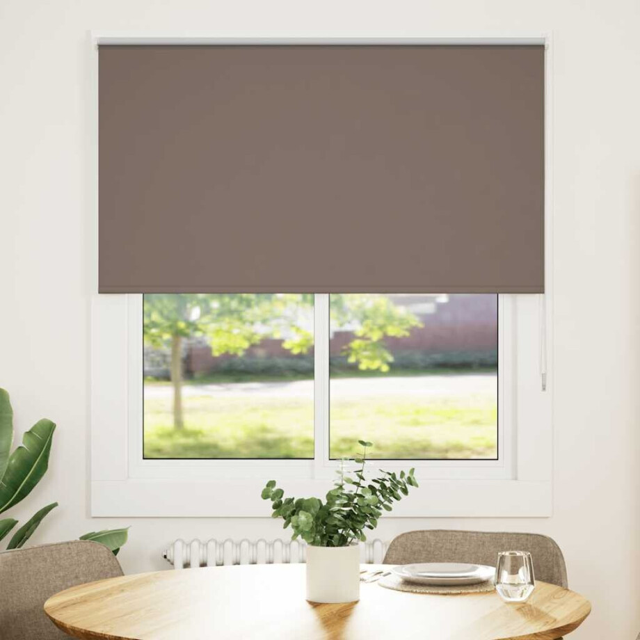 vidaXL Rolgordijn verduisterend koffie 125x175 cm stofbreedte 121,6 cm afbeelding 1