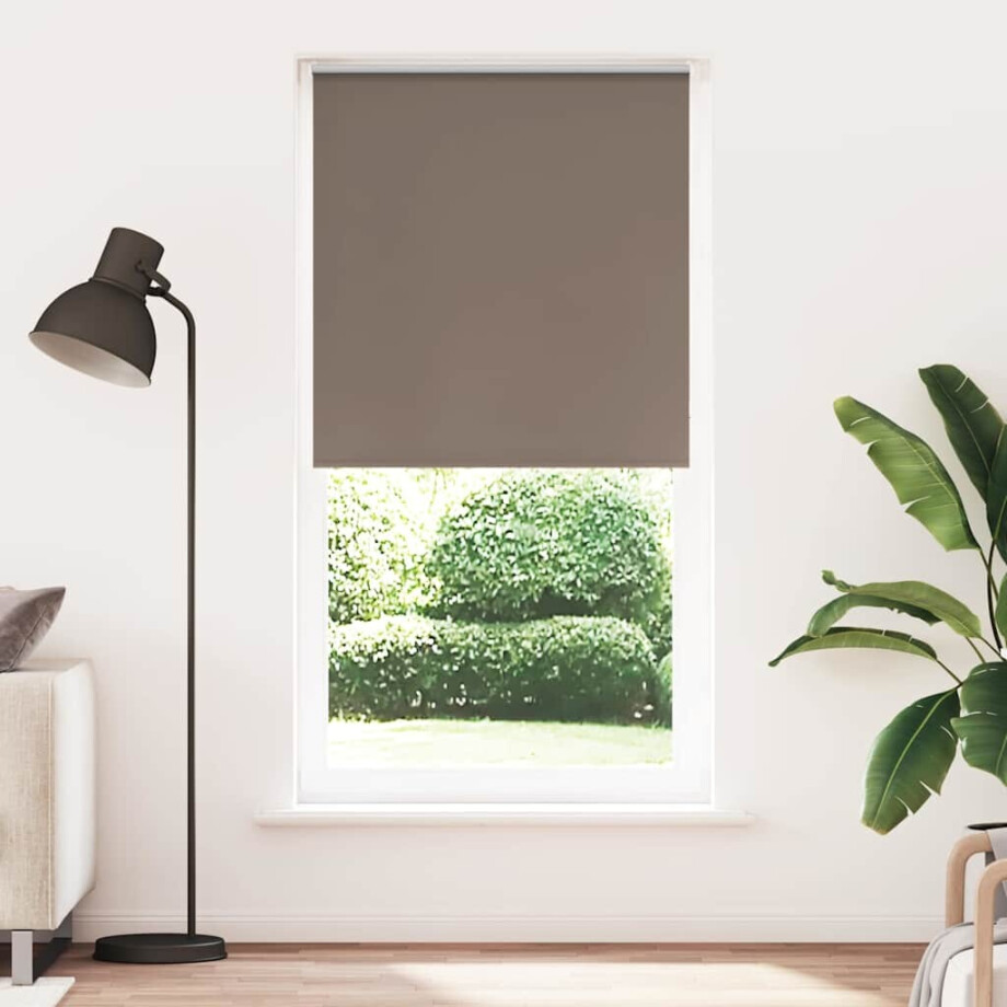 vidaXL Rolgordijn verduisterend koffie 110x210 cm stofbreedte 105,7 cm afbeelding 1