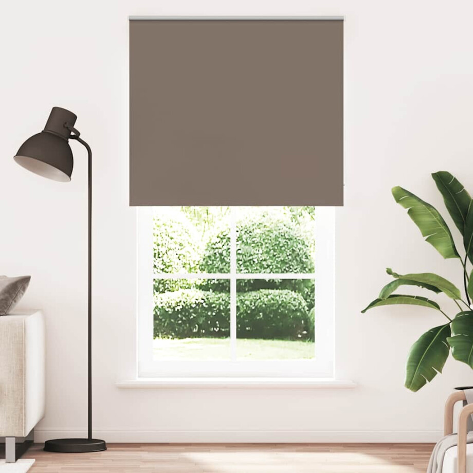 vidaXL Rolgordijn verduisterend koffie 125x210 cm stofbreedte 121,6 cm afbeelding 1