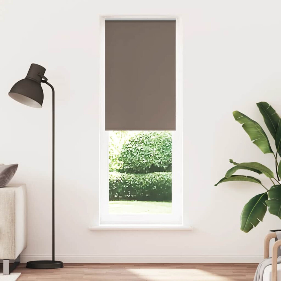 vidaXL Rolgordijn verduisterend koffie 75x230 cm stofbreedte 70,7 cm afbeelding 1
