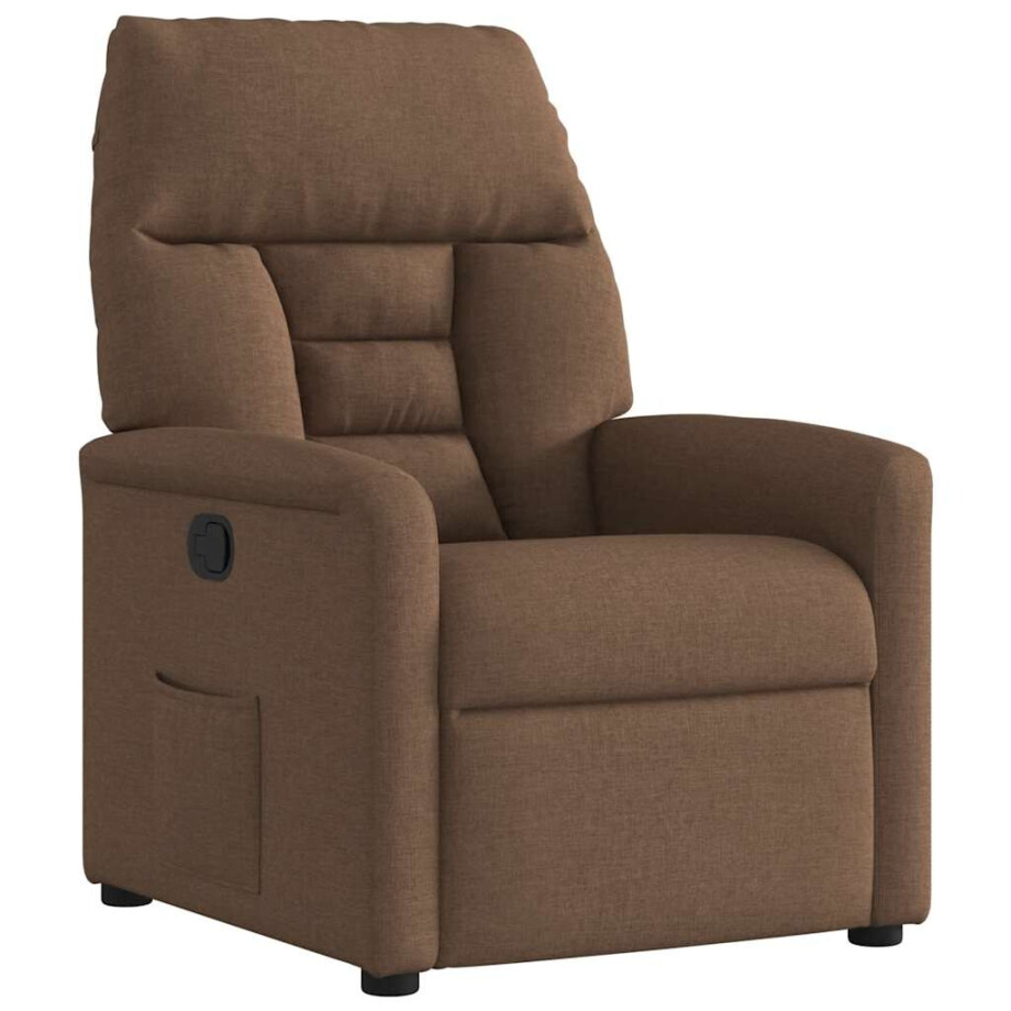 vidaXL Fauteuil verstelbaar stof bruin vidaXL Fauteuil verstelbaar stof bruin afbeelding 1