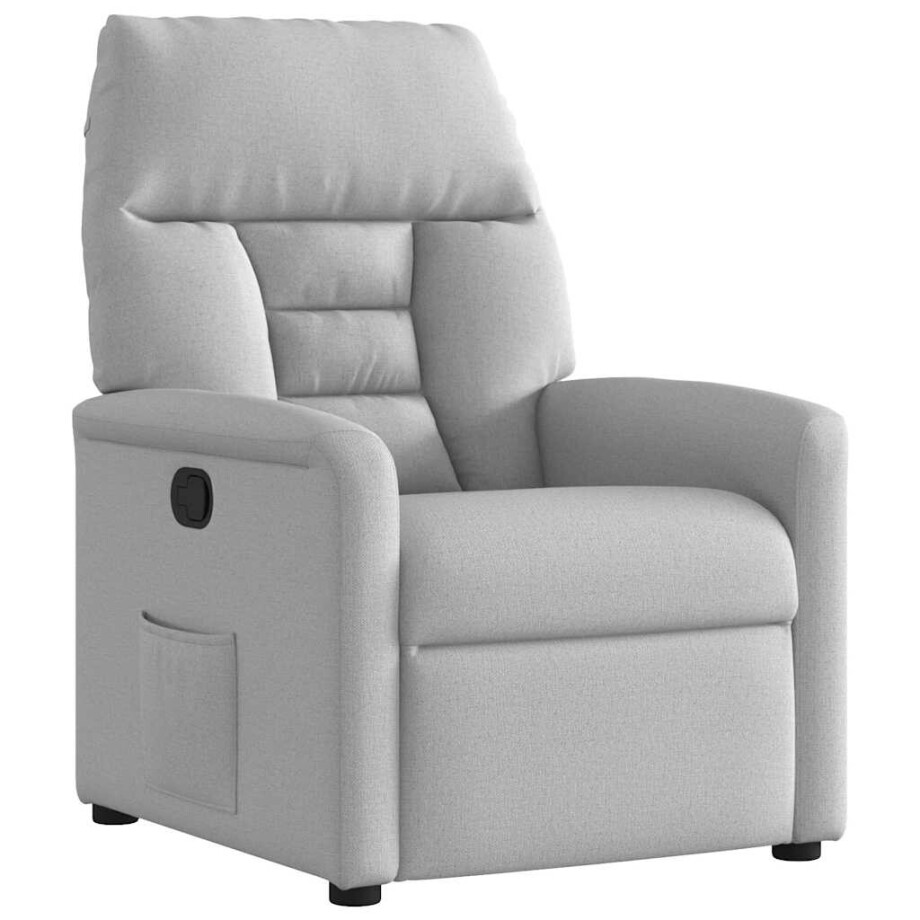 vidaXL Fauteuil verstelbaar stof wolk grijs afbeelding 1