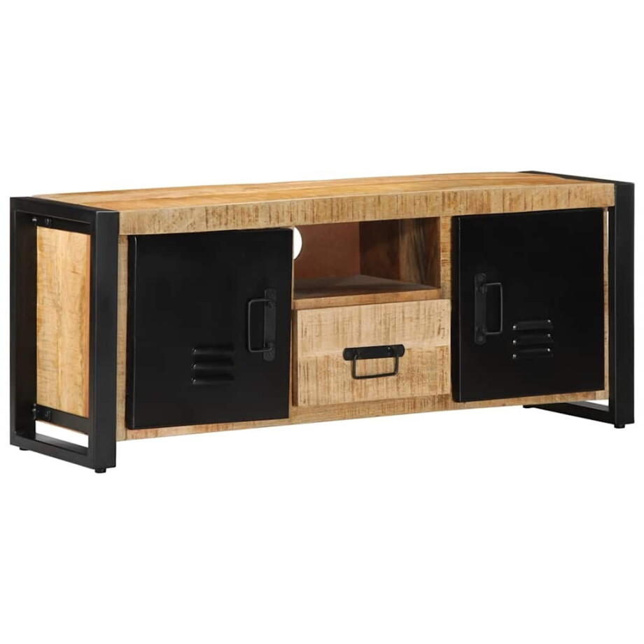 vidaXL Tv-meubel 100x30x40 cm massief ruw mangohout afbeelding 1