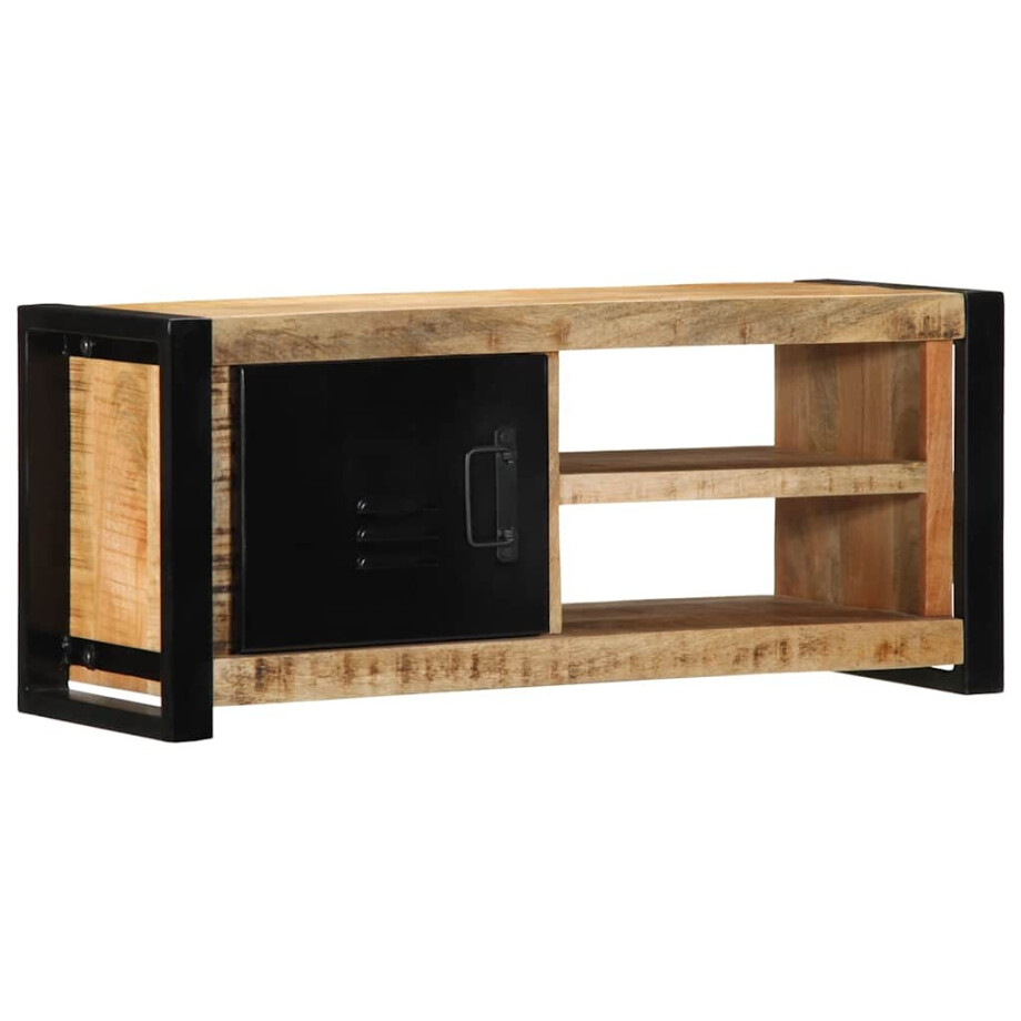 vidaXL Tv-meubel 80x30x35 cm massief ruw mangohout afbeelding 1