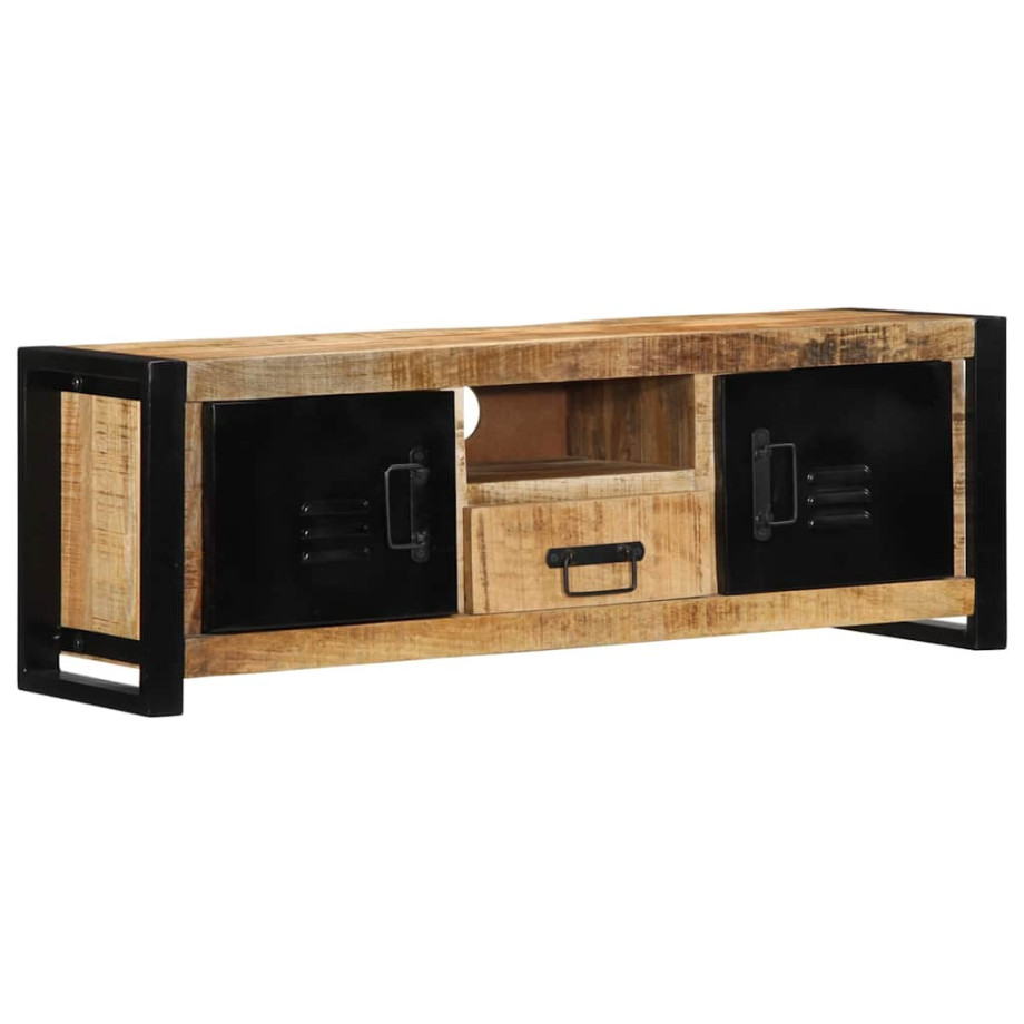vidaXL Tv-meubel 100x30x35 cm massief ruw mangohout afbeelding 1