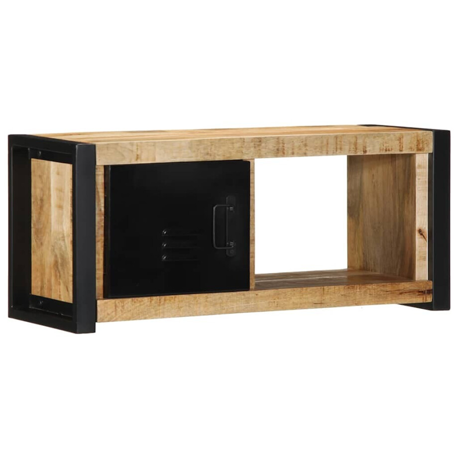 vidaXL Tv-meubel 80x30x35 cm massief ruw mangohout afbeelding 1