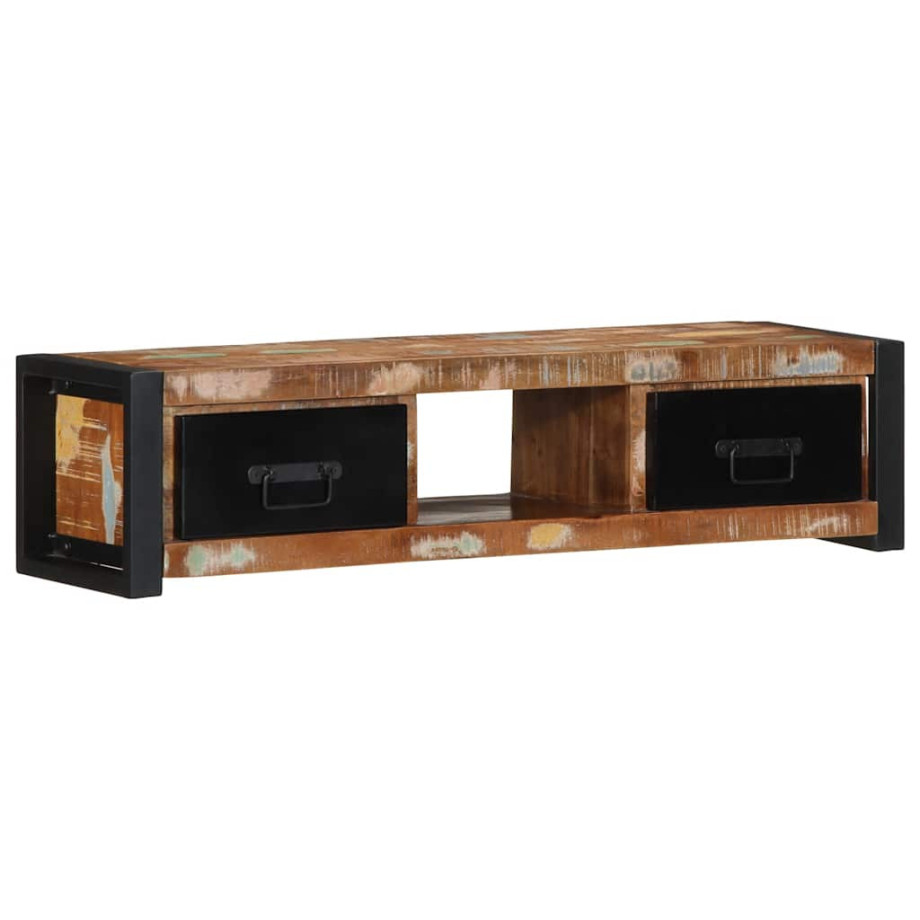 vidaXL Tv-meubel 100x30x25 cm massief gerecycled hout afbeelding 1