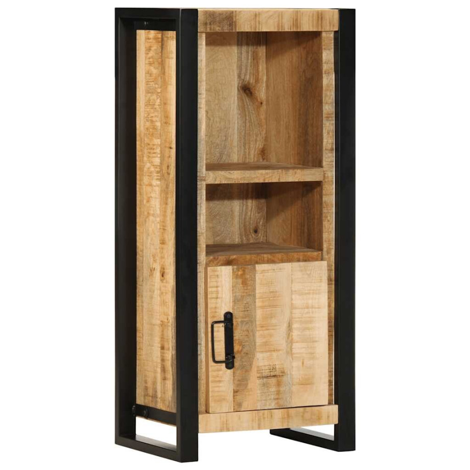vidaXL Badkamerkast 40x30x90 cm massief ruw mangohout afbeelding 1
