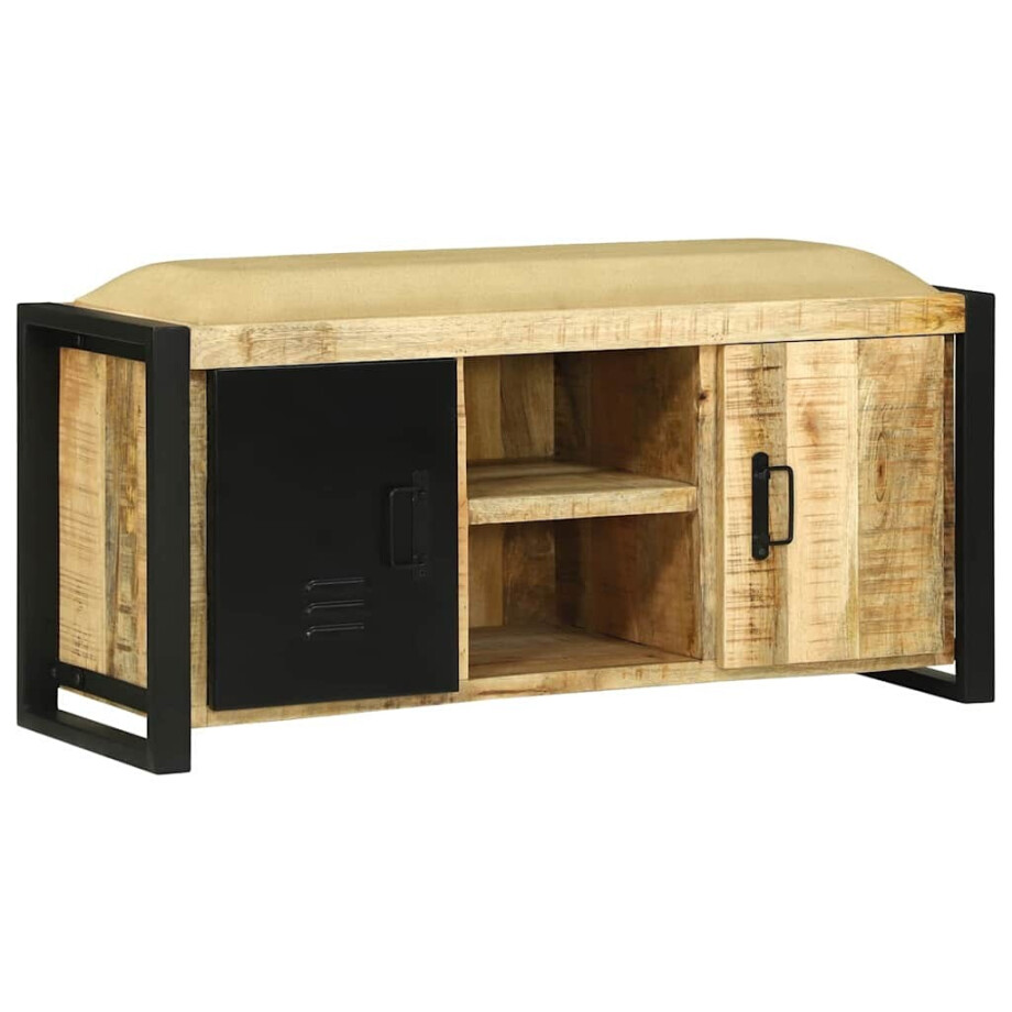 vidaXL Bank Kast Bruin 100 x 35 x 50 cm Massief mangohout vidaXL Bank Kast Bruin 100 x 35 x 50 cm Massief mangohout afbeelding 1