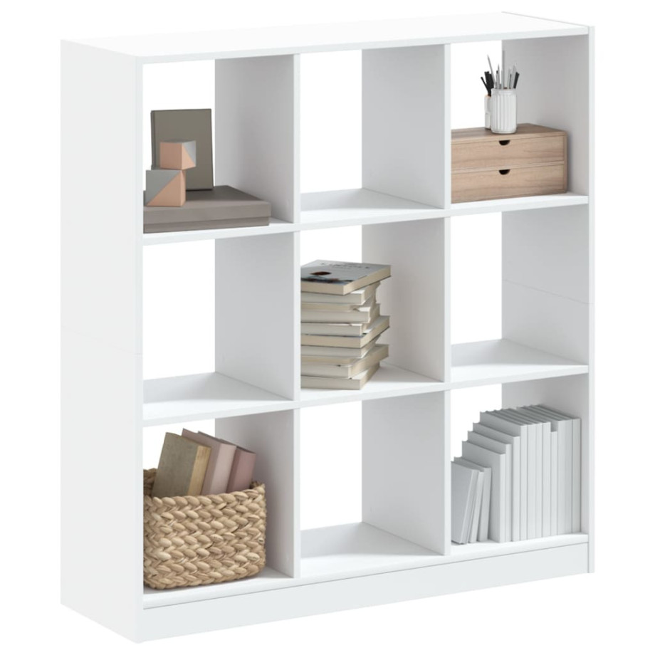 vidaXL Boekenkast 102x32x108 cm bewerkt hout wit afbeelding 1