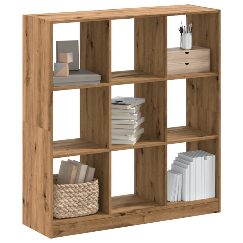 vidaXL Boekenkast 102x32x108 cm bewerkt hout artisanaal eikenkleurig afbeelding 1