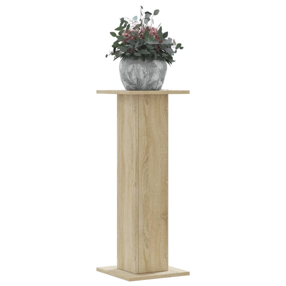 vidaXL Plantenstandaards 2 st 30x30x80 cm bewerkt hout sonoma eiken afbeelding 1