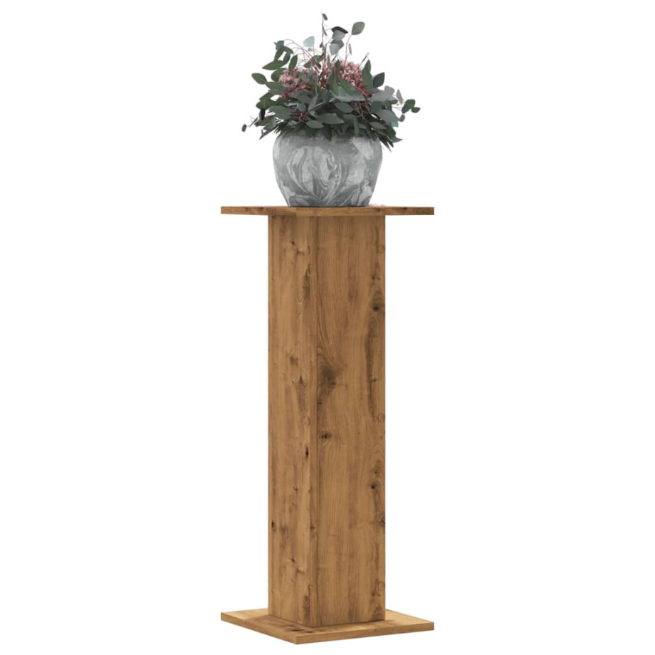 vidaXL Plantenstandaards 2 st 30x30x80 cm hout artisanaal eiken afbeelding 1