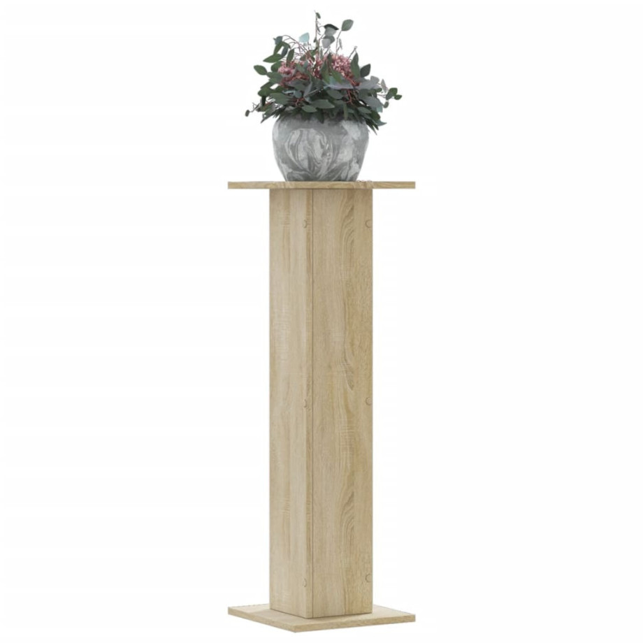 vidaXL Plantenstandaards 2 st 30x30x95 cm bewerkt hout sonoma eiken afbeelding 1