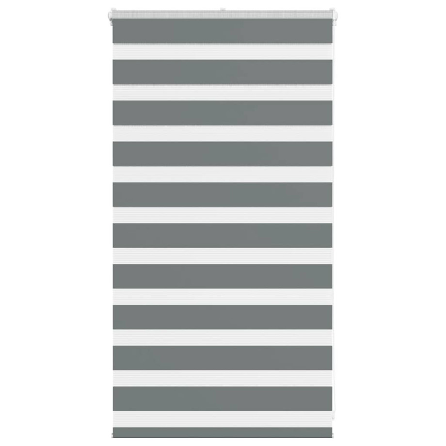 vidaXL Zebra rolgordijn 75x100 cm stofbreedte 70,9 cm donkergrijs afbeelding 1