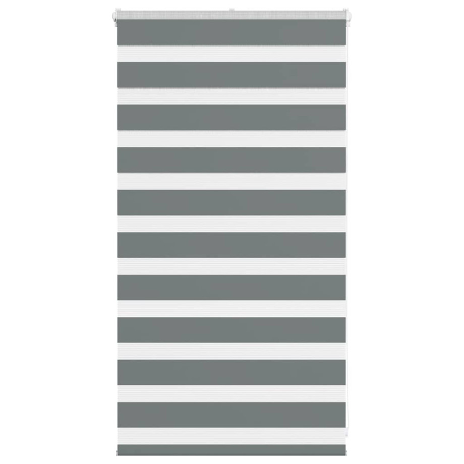 vidaXL Zebra rolgordijn 85x100 cm stofbreedte 80,9 cm donkergrijs afbeelding 1