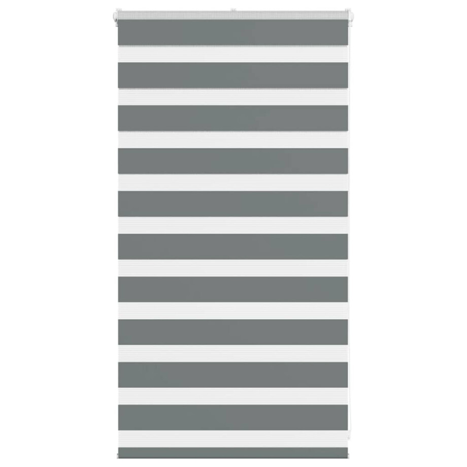 vidaXL Zebra rolgordijn 90x100 cm stofbreedte 85,9 cm donkergrijs afbeelding 1