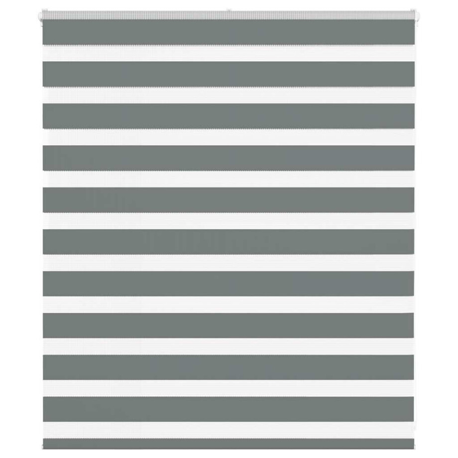 vidaXL Zebra rolgordijn 135x100 cm stofbreedte 130,9 cm donkergrijs afbeelding 1