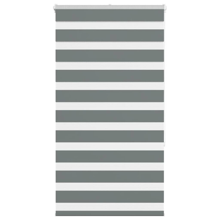 vidaXL Zebra rolgordijn 90x150 cm stofbreedte 85,9 cm donkergrijs vidaXL Zebra rolgordijn 90x150 cm stofbreedte 85,9 cm donkergrijs afbeelding 1