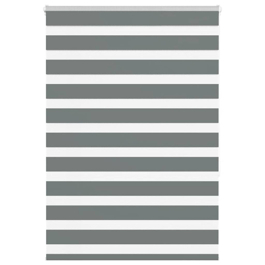 vidaXL Zebra rolgordijn 110x150 cm stofbreedte 105,9 cm donkergrijs afbeelding 1