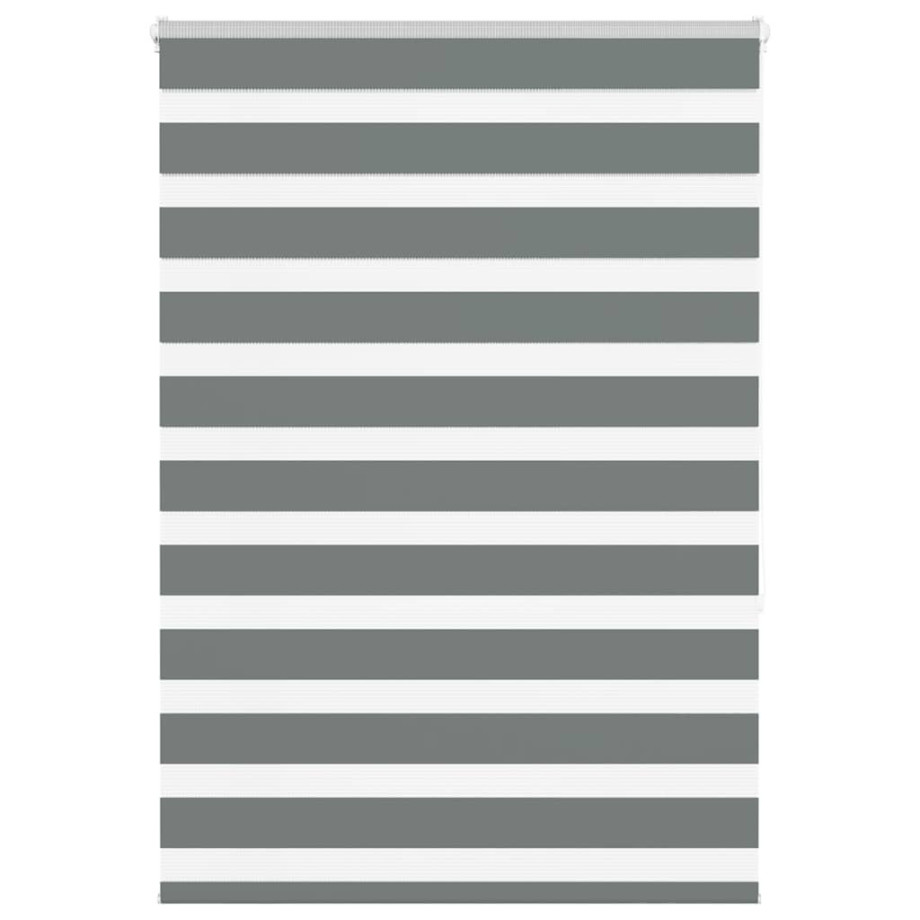 vidaXL Zebra rolgordijn 115x150 cm stofbreedte 110,9 cm donkergrijs vidaXL Zebra rolgordijn 115x150 cm stofbreedte 110,9 cm donkergrijs afbeelding 1