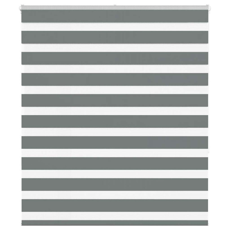 vidaXL Zebra rolgordijn 120x150 cm stofbreedte 115,9 cm donkergrijs afbeelding 1