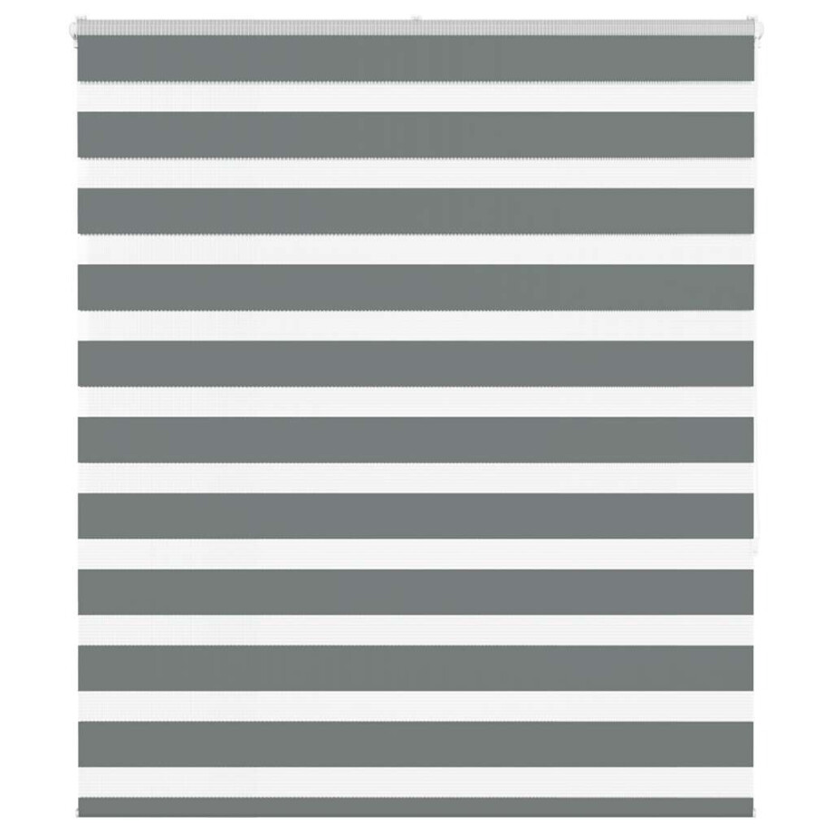 vidaXL Zebra rolgordijn 125x150 cm stofbreedte 120,9 cm donkergrijs afbeelding 1
