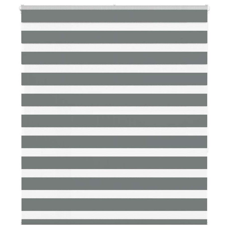 vidaXL Zebra rolgordijn 135x150 cm stofbreedte 130,9 cm donkergrijs vidaXL Zebra rolgordijn 135x150 cm stofbreedte 130,9 cm donkergrijs afbeelding 1