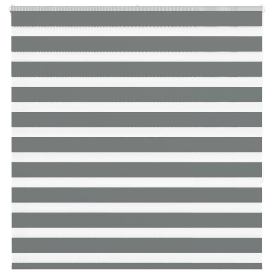 vidaXL Zebra rolgordijn 140x150 cm stofbreedte 135,9 cm donkergrijs afbeelding 1