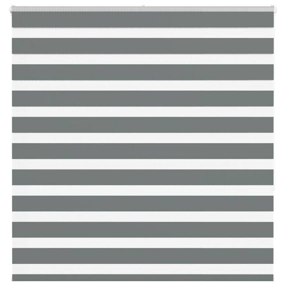 vidaXL Zebra rolgordijn 150x150 cm stofbreedte 145,9 cm donkergrijs afbeelding 1