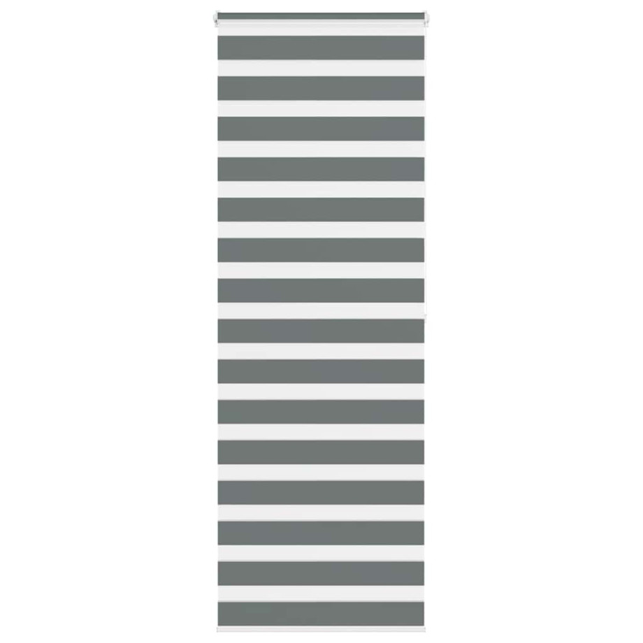 vidaXL Zebra rolgordijn 85x200 cm stofbreedte 80,9 cm donkergrijs afbeelding 1