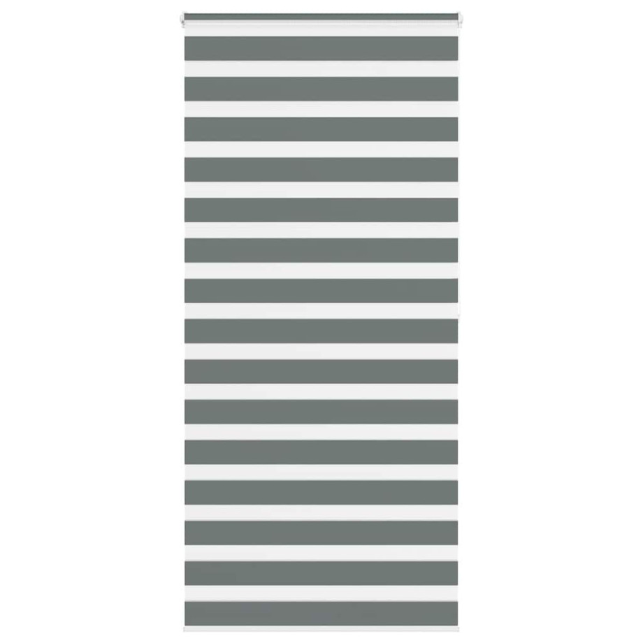 vidaXL Zebra rolgordijn 95x200 cm stofbreedte 90,9 cm donkergrijs afbeelding 1