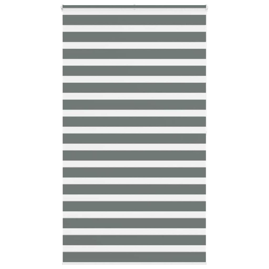 vidaXL Zebra rolgordijn 135x200 cm stofbreedte 130,9 cm donkergrijs afbeelding 1