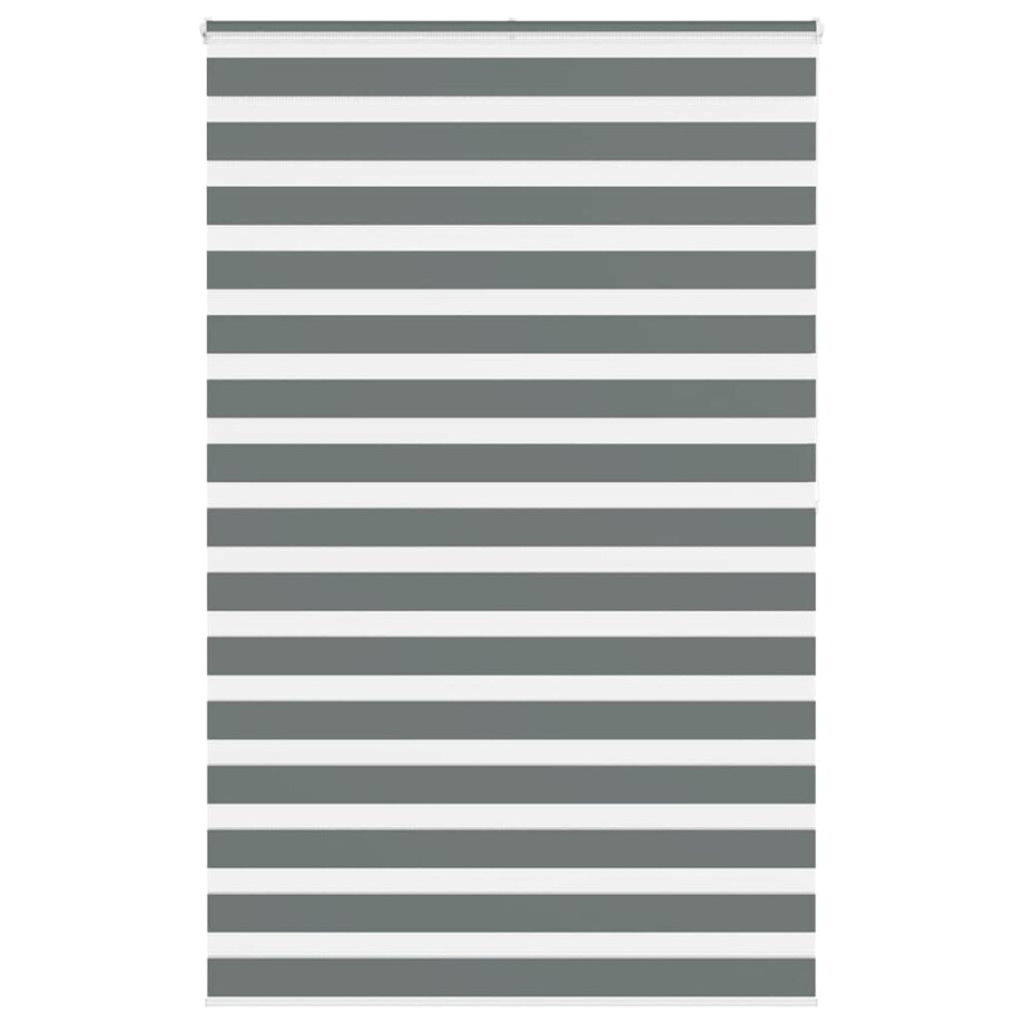 vidaXL Zebra rolgordijn 150x200 cm stofbreedte 145,9 cm donkergrijs afbeelding 1