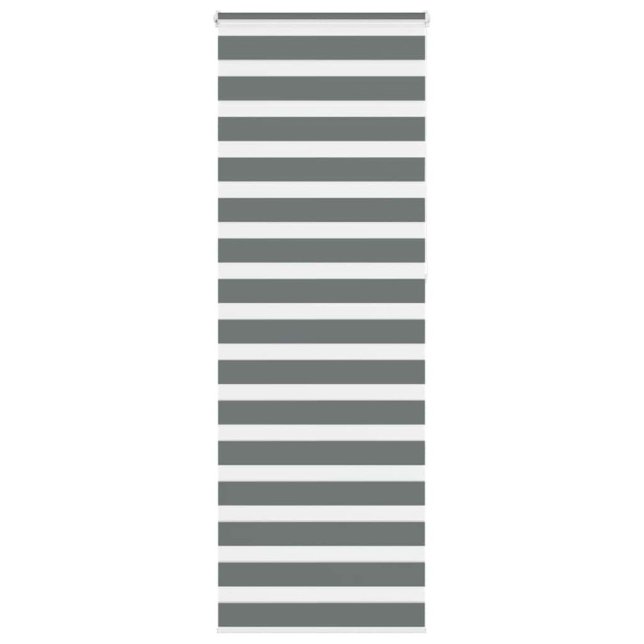 vidaXL Zebra rolgordijn 80x230 cm stofbreedte 75,9 cm donkergrijs afbeelding 1