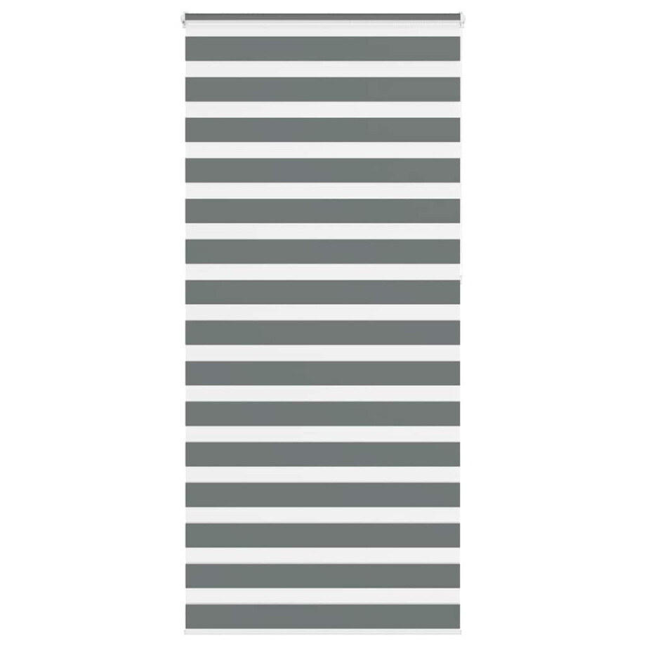 vidaXL Zebra rolgordijn 115x230 cm stofbreedte 110,9 cm donkergrijs vidaXL Zebra rolgordijn 115x230 cm stofbreedte 110,9 cm donkergrijs afbeelding 1