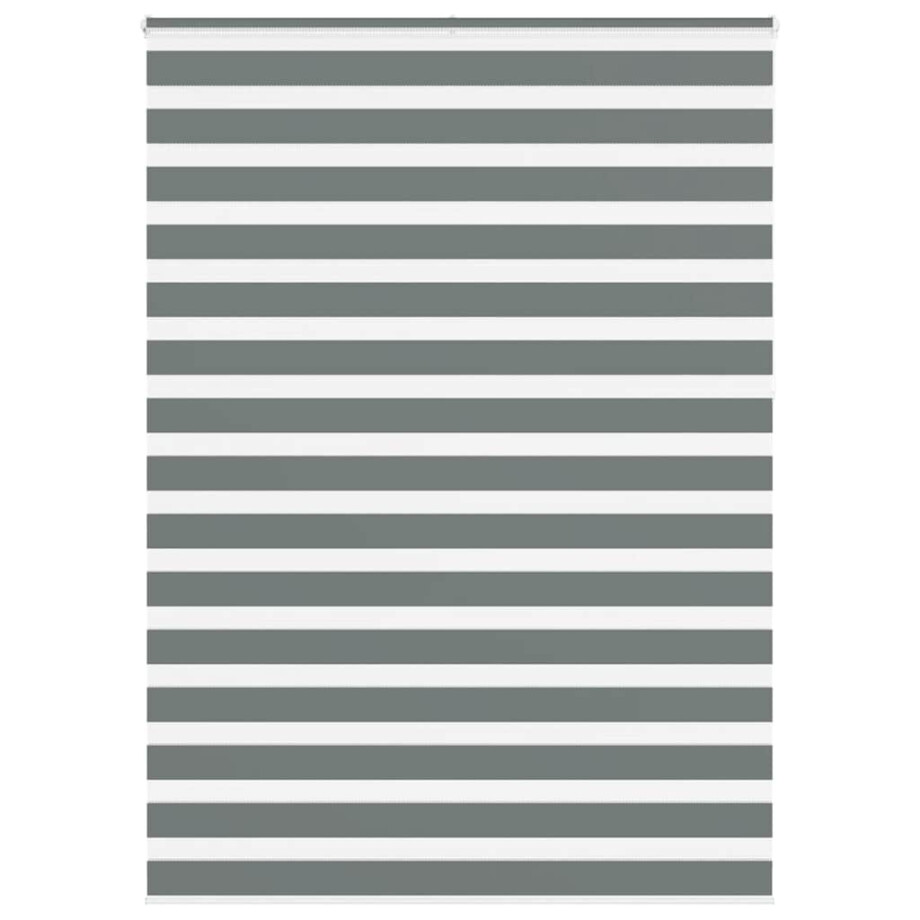 vidaXL Zebra rolgordijn 155x230 cm stofbreedte 150,9 cm donkergrijs vidaXL Zebra rolgordijn 155x230 cm stofbreedte 150,9 cm donkergrijs afbeelding 1