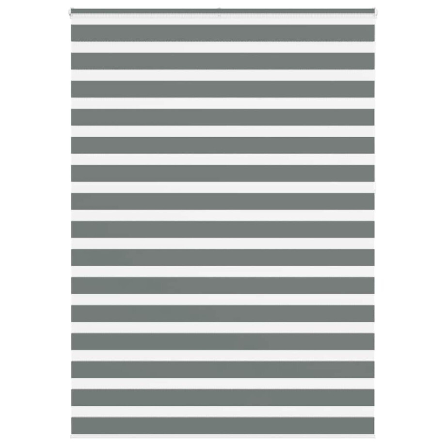 vidaXL Zebra rolgordijn 165x230 cm stofbreedte 160,9 cm donkergrijs afbeelding 1