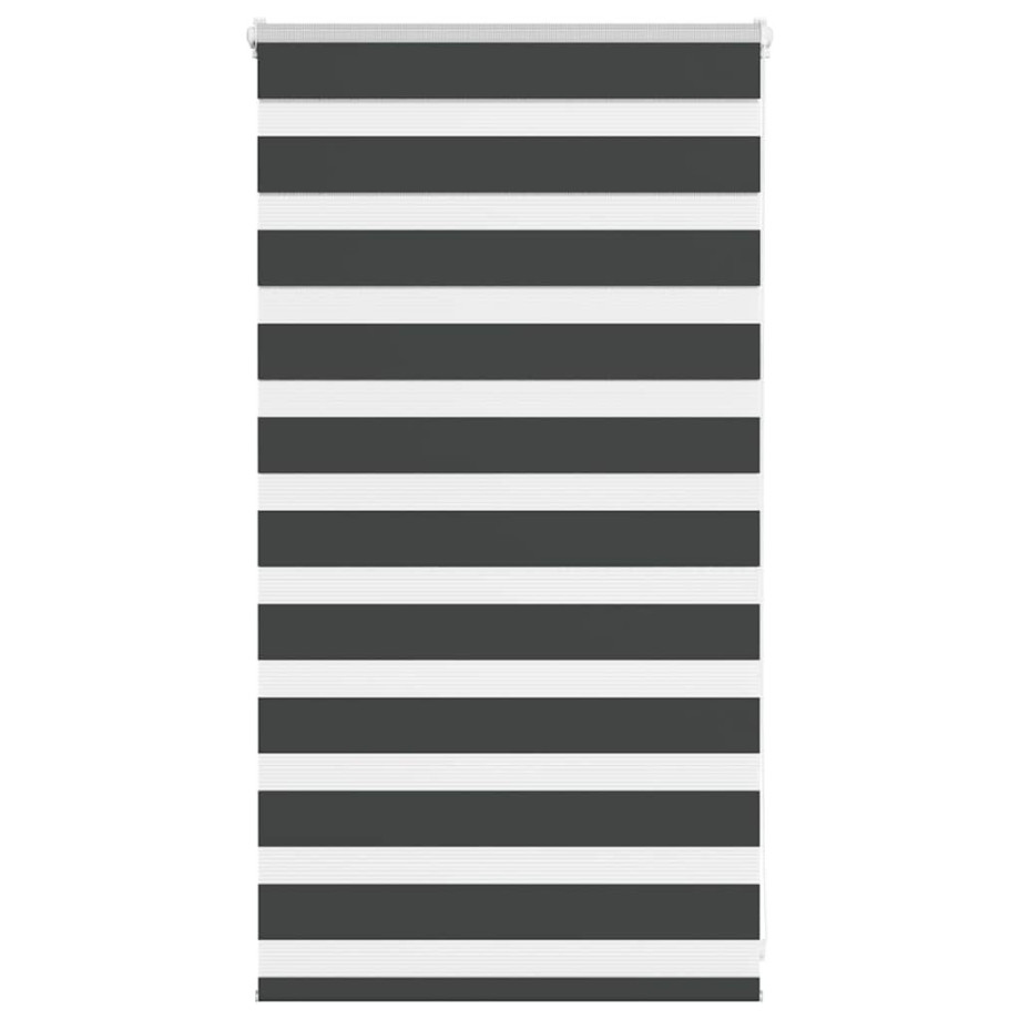 vidaXL Zebra rolgordijn 75x100 cm stofbreedte 70,9 cm zwart afbeelding 1